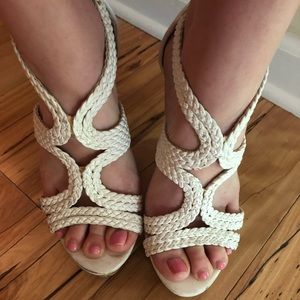 Women’s white wedges size 7